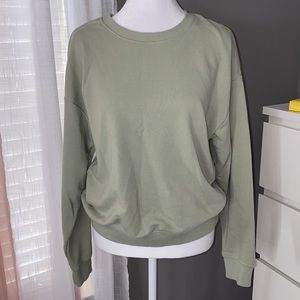 F21 sage crewneck